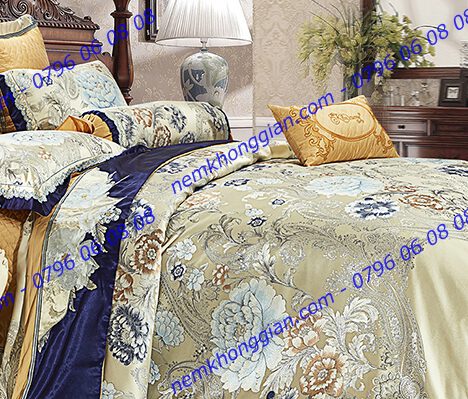 BỘ CHĂN DRAP PHỦ LUXURY GẤM LỤA LXG 7403P