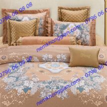 BỘ CHĂN DRAP PHỦ LUXURY TƠ TẰM LXG 8401P